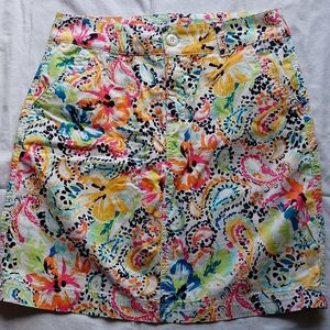 Christopher & Banks Floral Skort Skirt Size 4